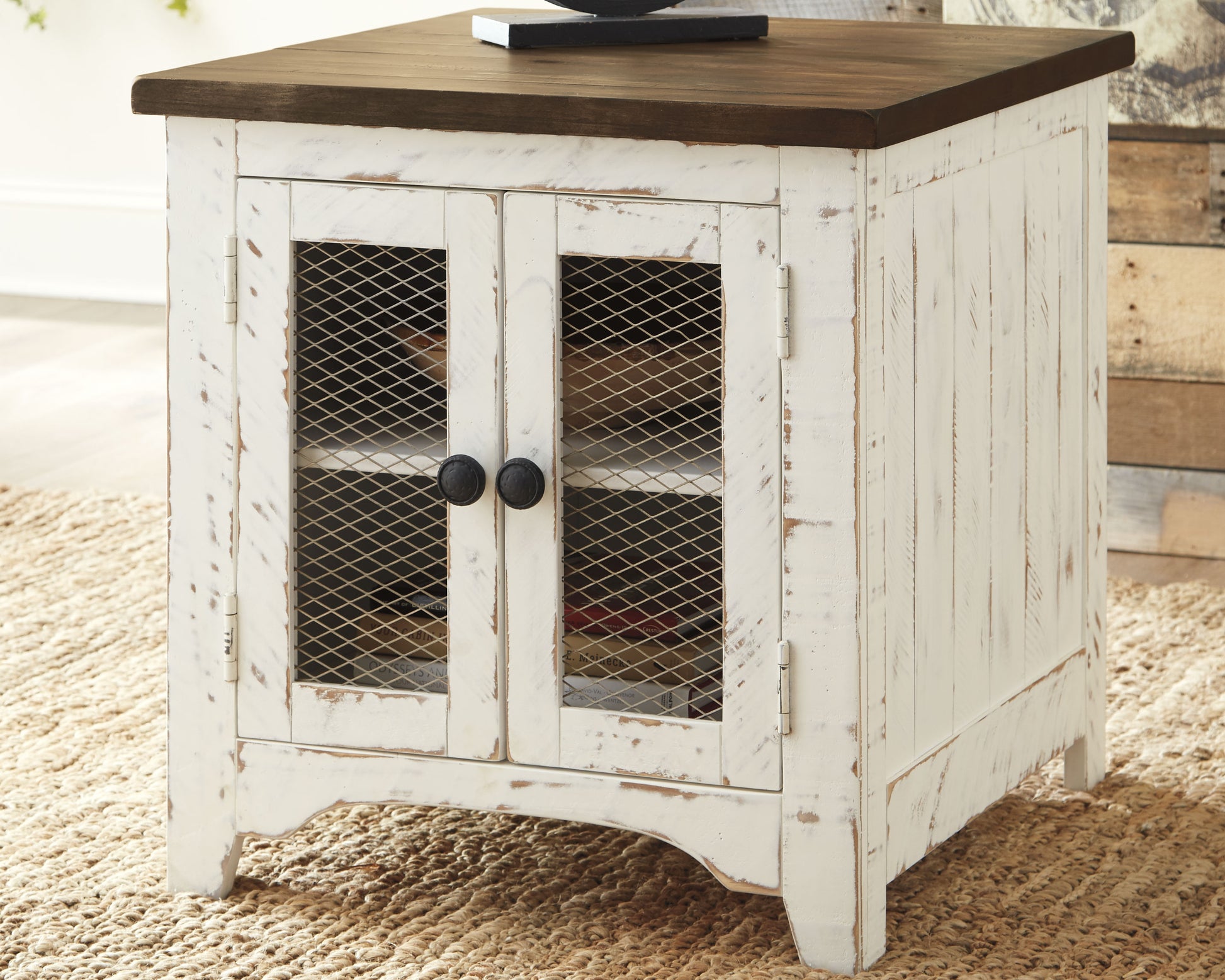 Auburndale Furniture Outlet - Ashley Furniture - Wystfield End Table - Rectangular End Table / White/Brown - T459-3
