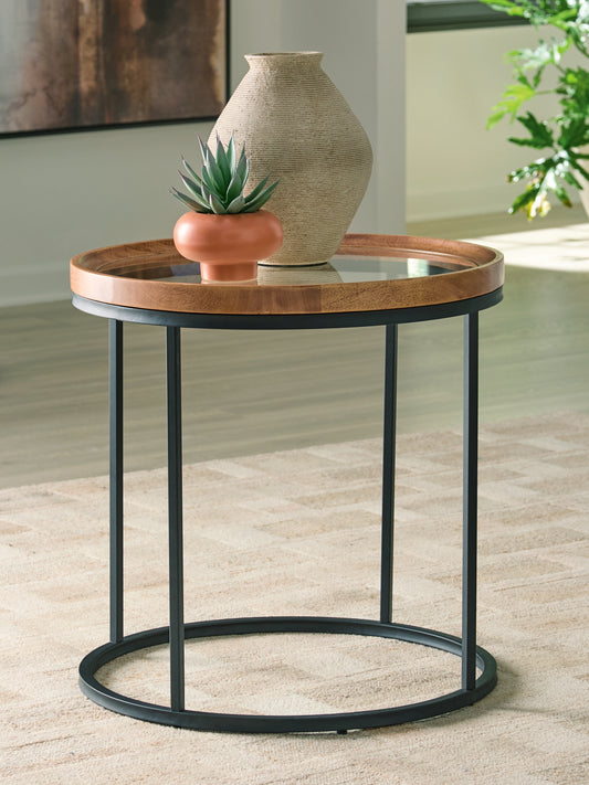 Auburndale Furniture Outlet - Ashley Furniture - Noraluna End Table - Round End Table - T502-6