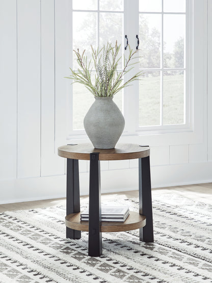 Auburndale Furniture Outlet - Ashley Furniture - Ridgester End Table - Round End Table - T518-6