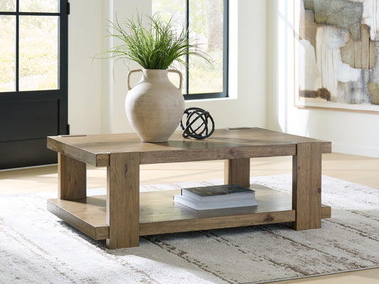 Auburndale Furniture Outlet - Ashley Furniture - Flangren Coffee Table - Rectangular Cocktail Table - T553-1