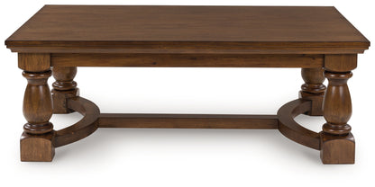 Auburndale Furniture Outlet - Ashley Furniture - Sturlayne Coffee Table - Rectangular Cocktail Table / Brown - T609-1