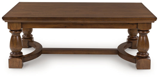 Auburndale Furniture Outlet - Ashley Furniture - Sturlayne Coffee Table - Rectangular Cocktail Table / Brown - T609-1