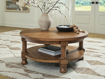 Auburndale Furniture Outlet - Ashley Furniture - Chadworth Coffee Table - Round Cocktail Table - T614-8