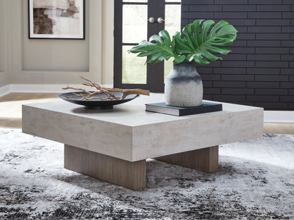 Auburndale Furniture Outlet - Ashley Furniture - Jorlaina Coffee Table - Square Cocktail Table / Light Grayish Brown - T622-8