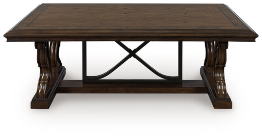 Auburndale Furniture Outlet - Ashley Furniture - Maylee Coffee Table - Rectangular Cocktail Table / Dark Brown - T647-1