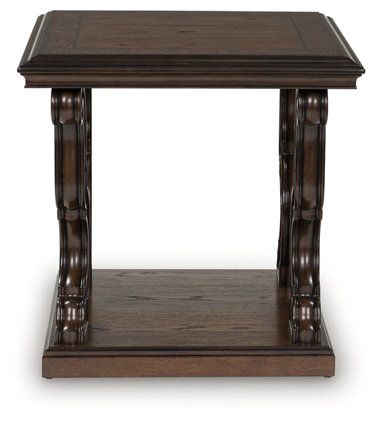 Auburndale Furniture Outlet - Ashley Furniture - Maylee End Table - Rectangular End Table / Dark Brown - T617-3