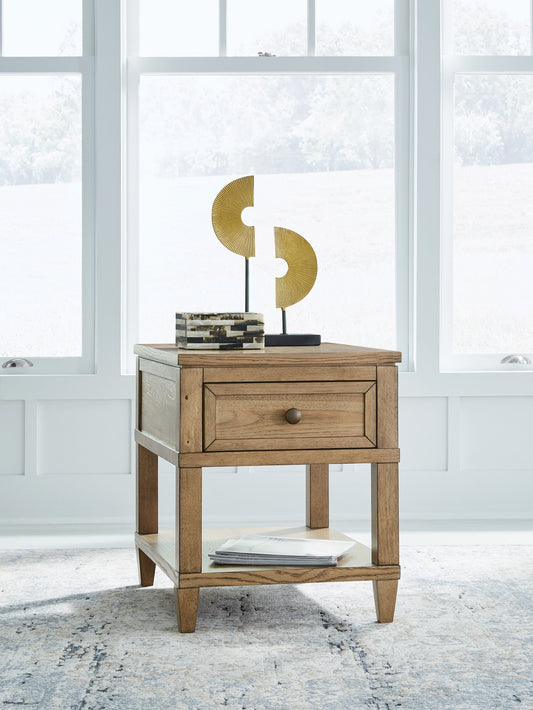 Auburndale Furniture Outlet - Ashley Furniture - Sharlance End Table - Rectangular End Table / Light Brown - T655-3