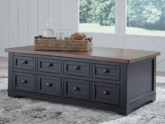 Auburndale Furniture Outlet - Ashley Furniture - Wildenauer Lift-Top Coffee Table - Lift Top Cocktail Table / Brown/Black - T664-9