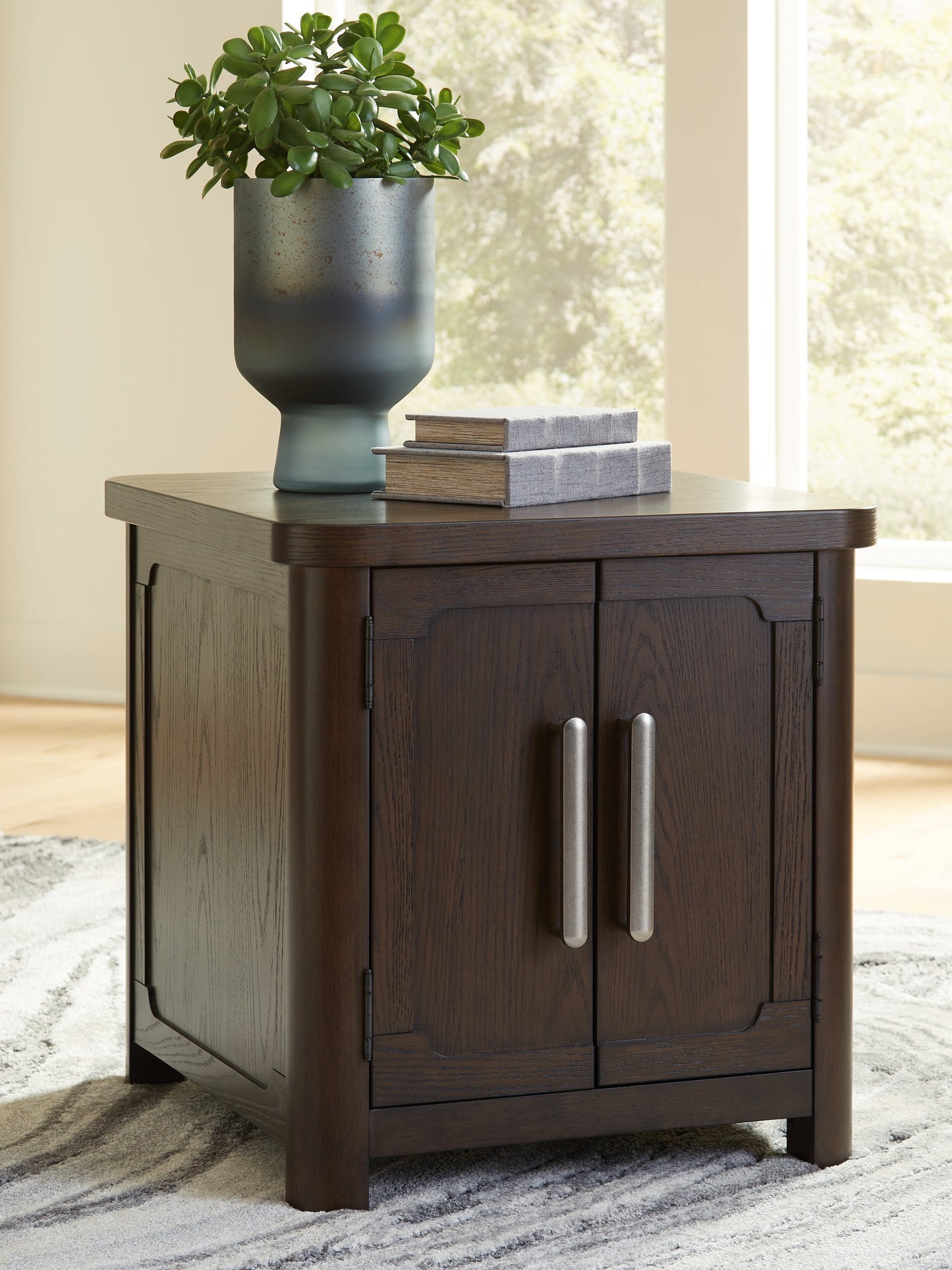 Auburndale Furniture Outlet - Ashley Furniture - Breckington End Table - Rectangular End Table / Dark Brown - T678-3