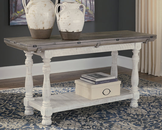 Auburndale Furniture Outlet - Ashley Furniture - Havalance Sofa/Console Table - Flip Top Sofa Table / Gray/White - T814-4