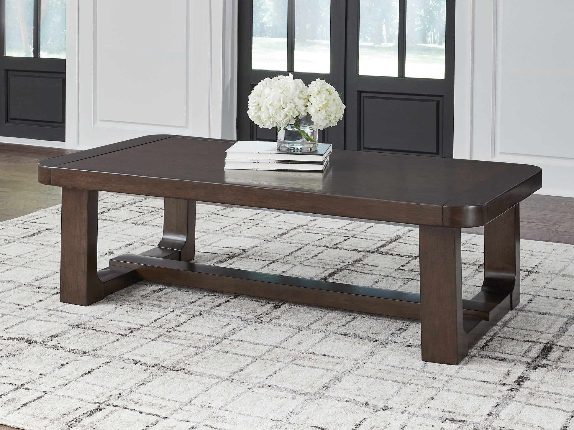 Auburndale Furniture Outlet - Ashley Furniture - Breckington Coffee Table - Rectangular Cocktail Table / Dark Brown - T856-1