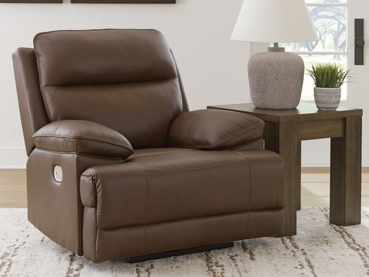 Auburndale Furniture Outlet - Ashley Furniture - VonRyan Living Room - PWR Recliner/ADJ Headrest / Tobacco - U1040013