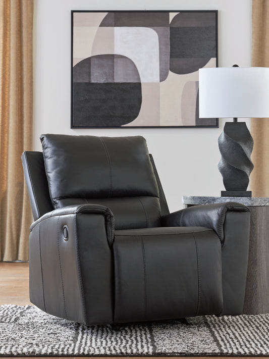 Auburndale Furniture Outlet - Ashley Furniture - Glossmore Living Room - DBL Rec Loveseat w/Console / Black - PCU1170094