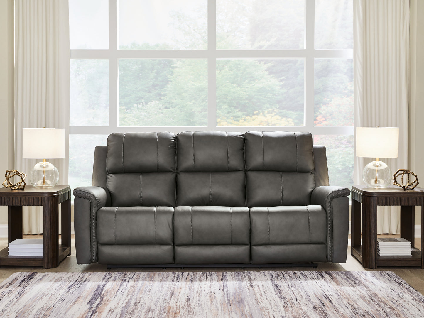 Auburndale Furniture Outlet - Ashley Furniture - Bleckley Living Room - PWR REC Sofa with ADJ Headrest / Anchor - PCU1200015