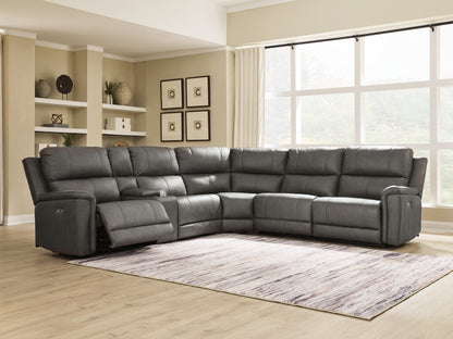 Auburndale Furniture Outlet - Ashley Furniture - Bleckley Sectional - 6-Piece Power Reclining Sectional / Anchor - PCU12000S5