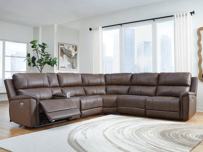 Auburndale Furniture Outlet - Ashley Furniture - Bleckley Sectional - 6-Piece Power Reclining Sectional / Espresso - PCU12001S5
