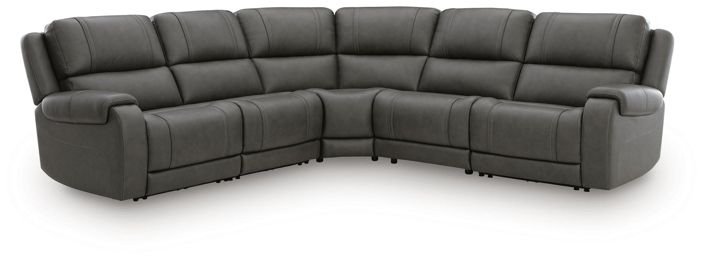 Auburndale Furniture Outlet - Ashley Furniture - 5Z - Pittson Sectional - 5-Piece Power Reclining Sectional - PCU12600S9