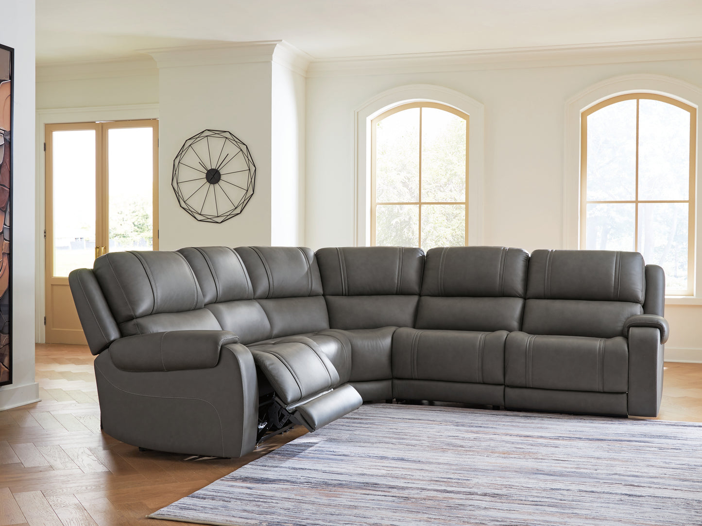 Auburndale Furniture Outlet - Ashley Furniture - 5Z - Pittson Sectional - 5-Piece Power Reclining Sectional - PCU12600S4