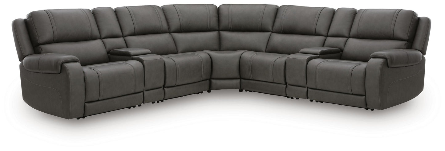 Auburndale Furniture Outlet - Ashley Furniture - 5Z - Pittson Sectional - 7-Piece Power Reclining Sectional - PCU12600S11