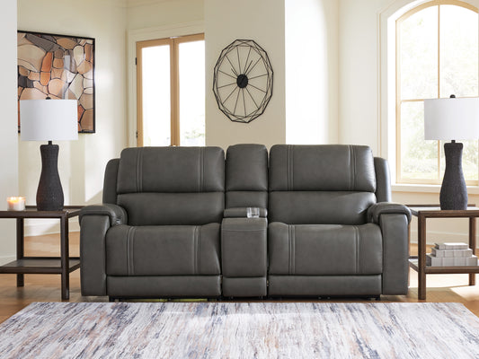 Auburndale Furniture Outlet - Ashley Furniture - 5Z - Pittson Sectional - 3-Piece Power Reclining Sectional Loveseat with Console - PCU12600S2