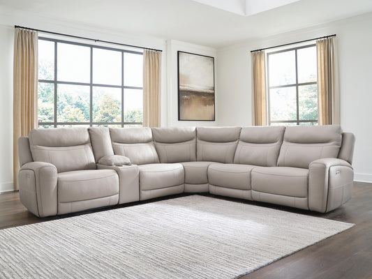 Auburndale Furniture Outlet - Ashley Furniture - Gravier Sectional - 6-Piece Power Reclining Sectional with Storage Console - U13300S5