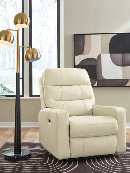 Auburndale Furniture Outlet - Ashley Furniture - Pennacle Pier Living Room - PWR Recliner/ADJ Headrest / Canvas - PCU1350213