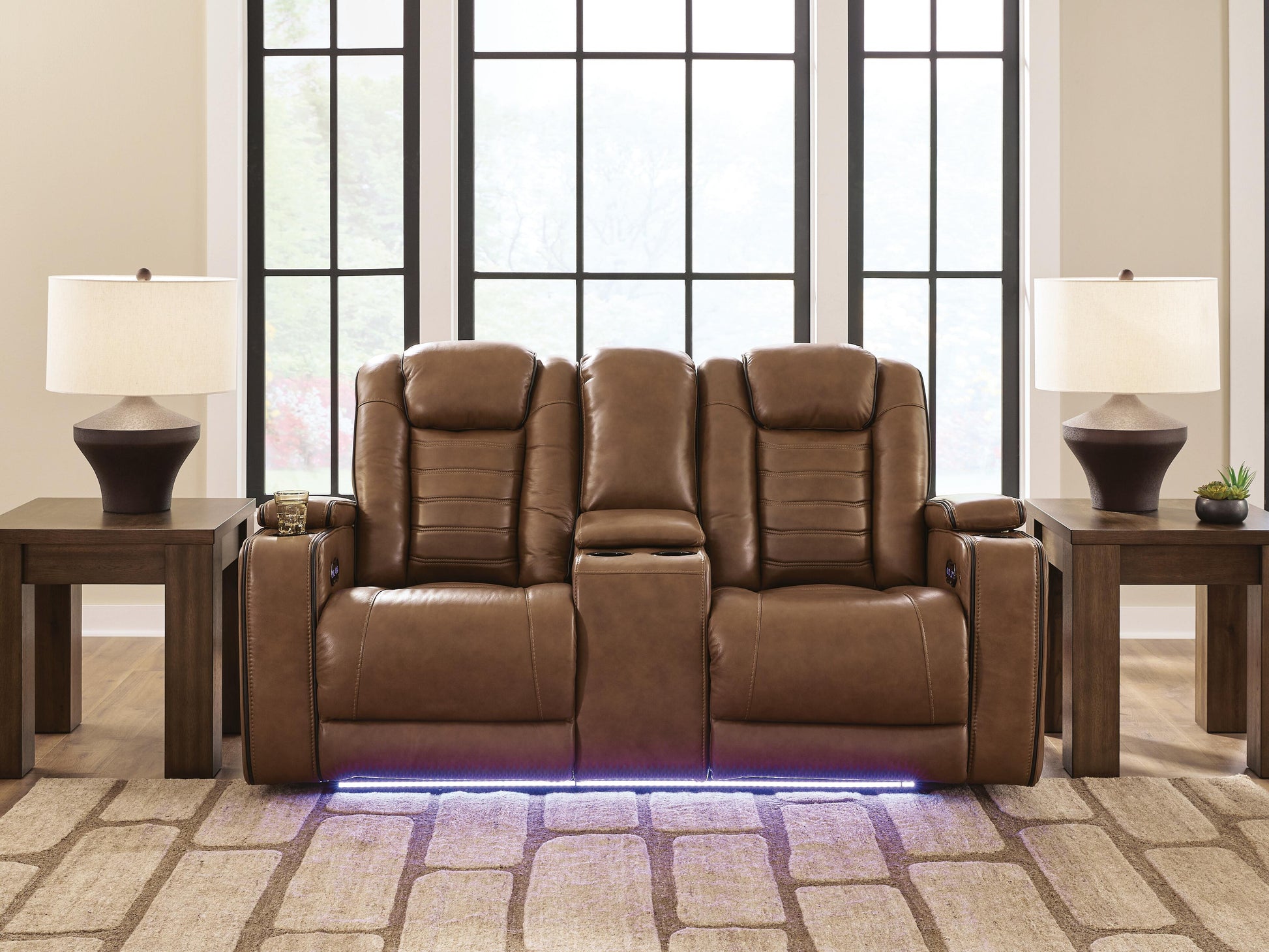 Auburndale Furniture Outlet - Ashley Furniture - Gruaro Living Room - PWR REC Loveseat/CON/ADJ HDRST - PCU1420018