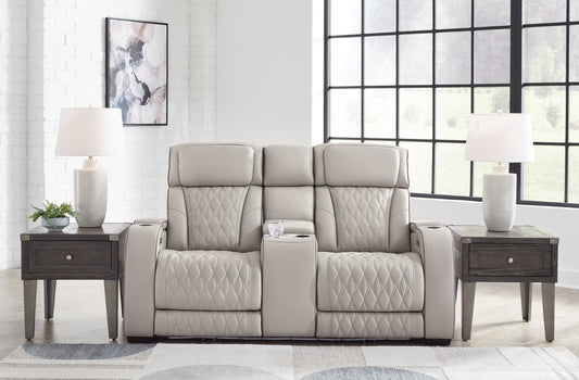 Auburndale Furniture Outlet - Ashley Furniture - Boyington Living Room - PWR REC Loveseat/CON/ADJ HDRST / Black - U2710618