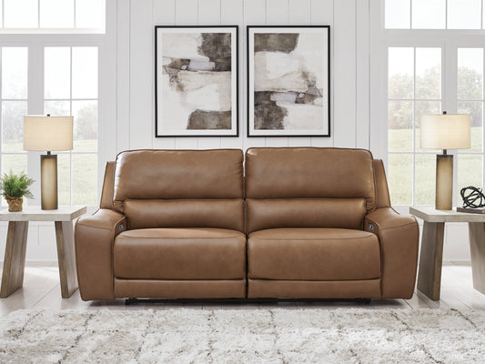 Auburndale Furniture Outlet - Ashley Furniture - DeepWakes Living Room - PWR Recliner/ADJ Headrest / Caramel - PCU6260613