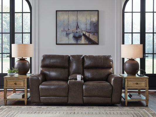 Auburndale Furniture Outlet - Ashley Furniture - Crossplex Living Room - PWR REC Loveseat/CON/ADJ HDRST / Smoke - PCU6450618