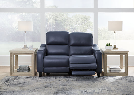 Auburndale Furniture Outlet - Ashley Furniture - Mercomatic Living Room - PWR REC Loveseat/ADJ Headrest / Ocean - U7531114