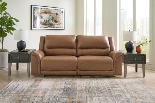 Auburndale Furniture Outlet - Ashley Furniture - Trasimeno Living Room - PWR Recliner/ADJ Headrest / Caramel - U8281513