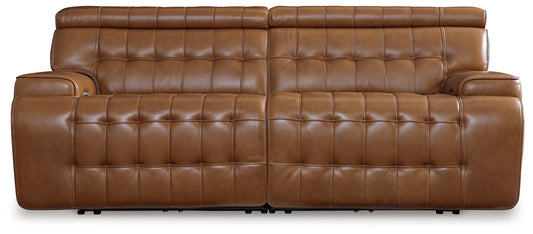 Auburndale Furniture Outlet - Ashley Furniture - Temmpton Sectional - 5-Piece Power Reclining Sectional / Chocolate - U92708S4