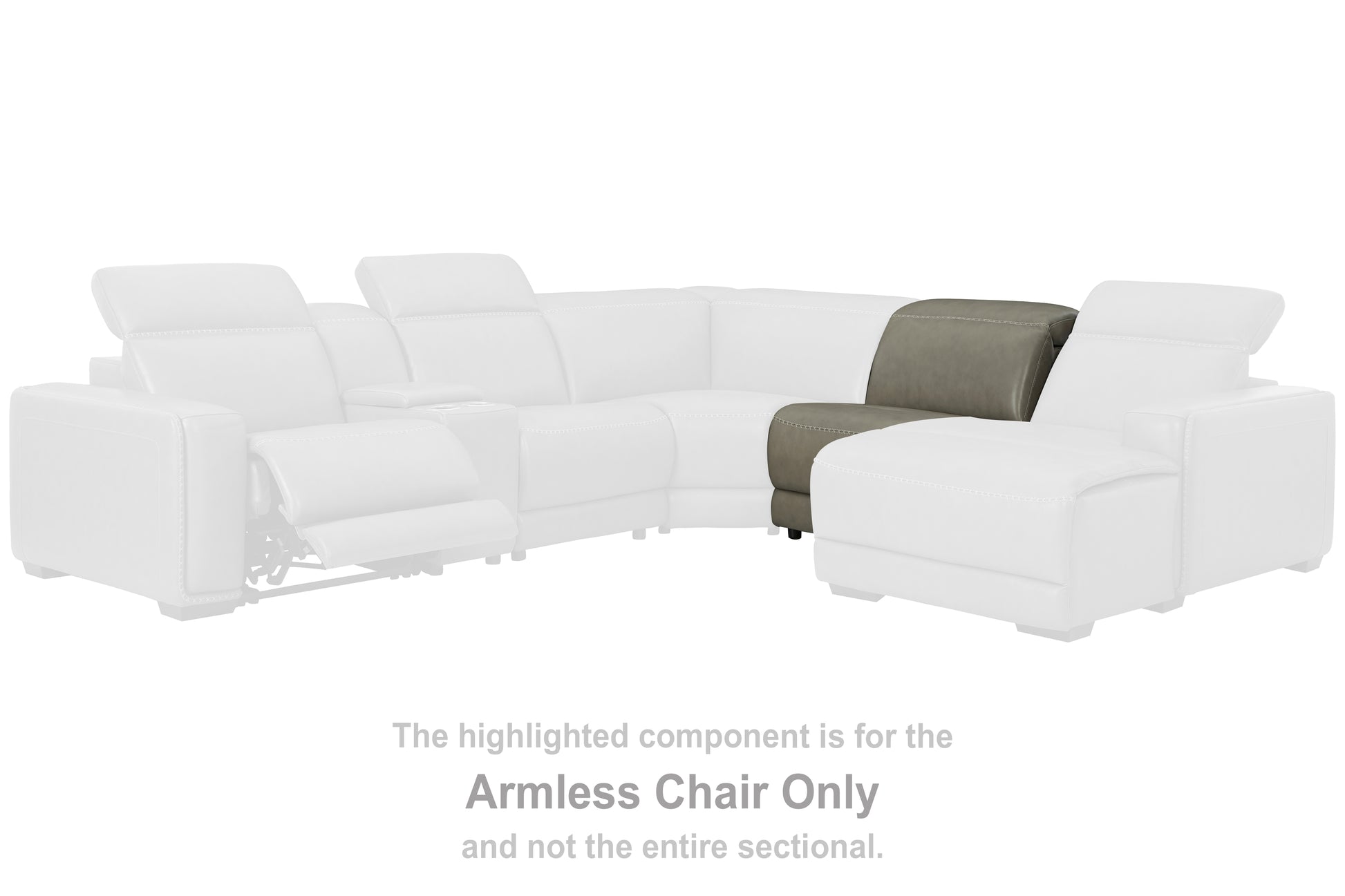 Auburndale Furniture Outlet - Ashley Furniture - Correze Sectional - Armless Chair / Gray - U9420246