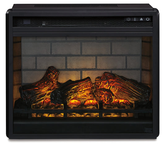 Auburndale Furniture Outlet - Ashley Furniture - Entertainment Accessories Electric Infrared Fireplace Insert - Electric Infrared Fireplace Insert / Black - W100-101