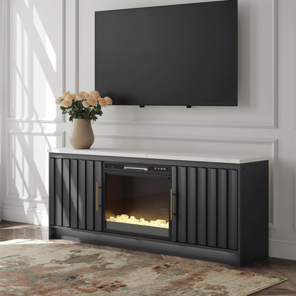Auburndale Furniture Outlet - Ashley Furniture - Cadmori 63" TV Stand with Electric Fireplace - 63" TV Stand with Electric Fireplace - W2616W1