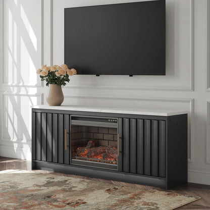 Auburndale Furniture Outlet - Ashley Furniture - Cadmori 63" TV Stand with Electric Fireplace - 63" TV Stand with Electric Fireplace - W2616W2