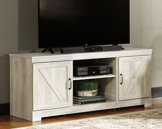 Auburndale Furniture Outlet - Ashley Furniture - Bellaby TV Stand - 63" / Whitewash - W331-68